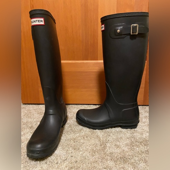 Hunter | Original Tall Rain Boots - Matte Black - Picture 7 of 13